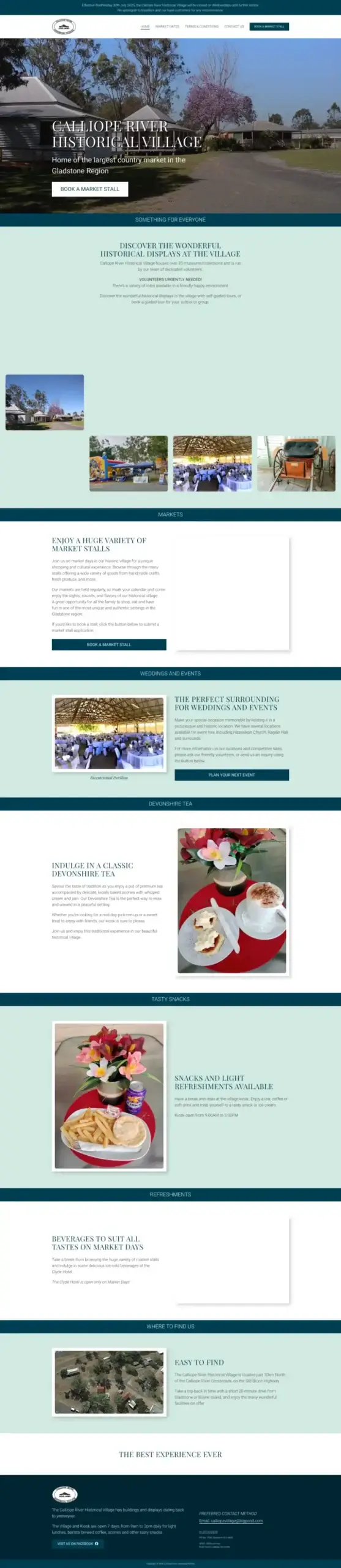 Calliope River Historical Village Website