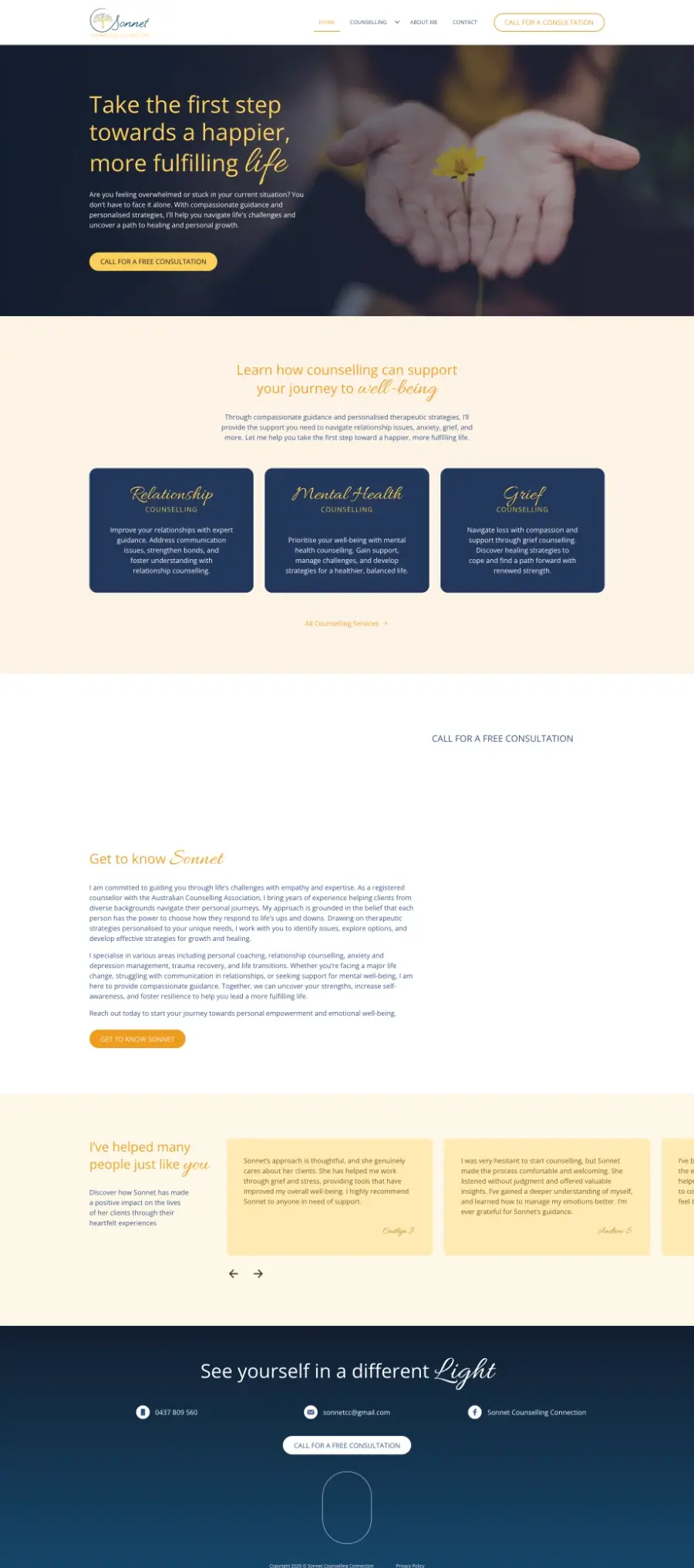 Sonnet Counselling Connection Website